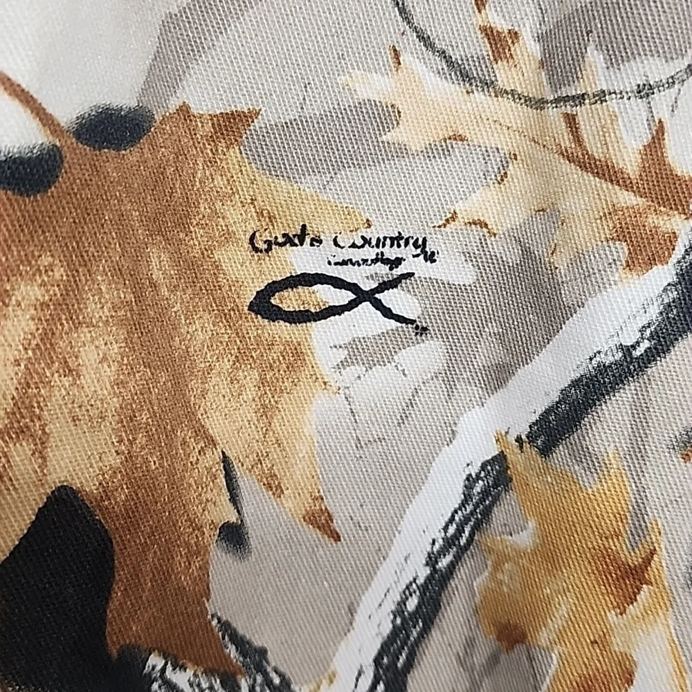 Ideal Gods Country Camoflage Made In USA Camo Outdoor Shirt Jacket Size L